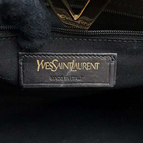 Saint Laurent Paris Handbag Y Line Cabas YSL 2way Shoulder Bag Black - Picture 9 of 9